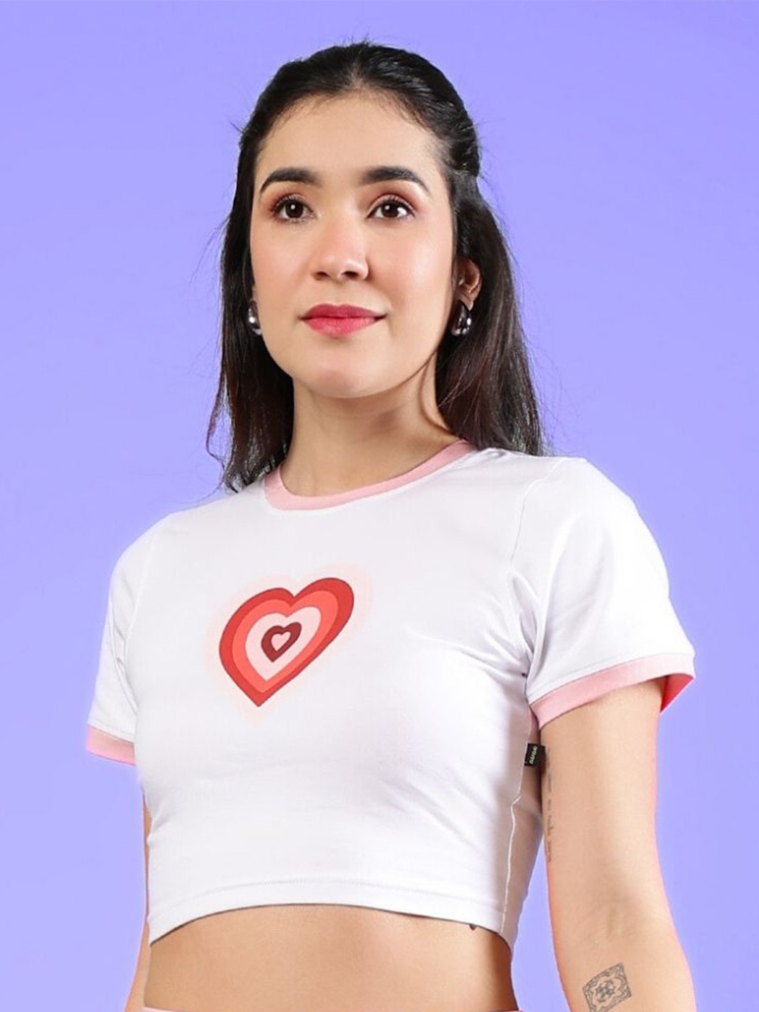 

WEARDUDS Print Cotton Top, White