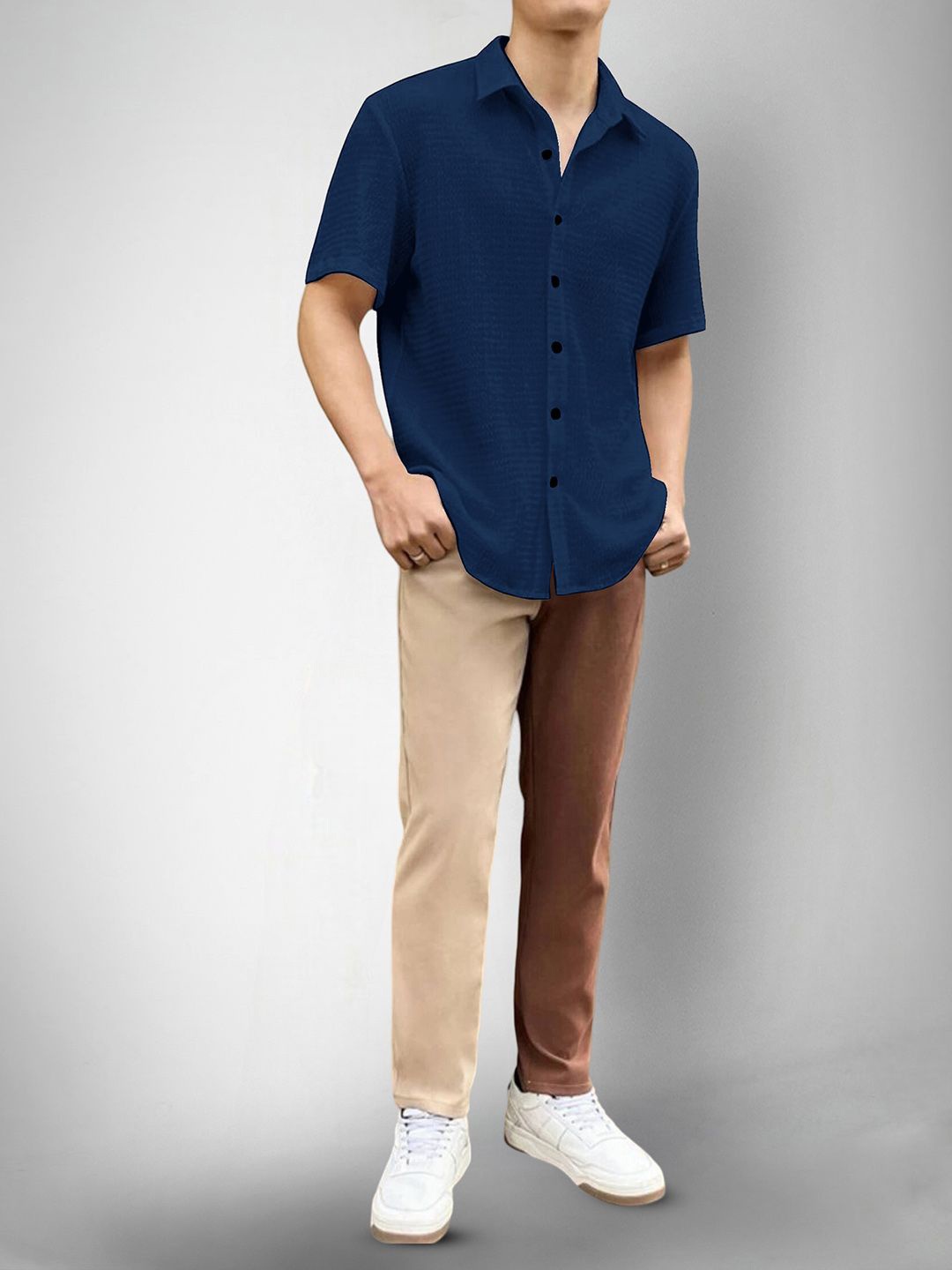 

Moda Rapido Men Original Opaque Casual Shirt, Blue