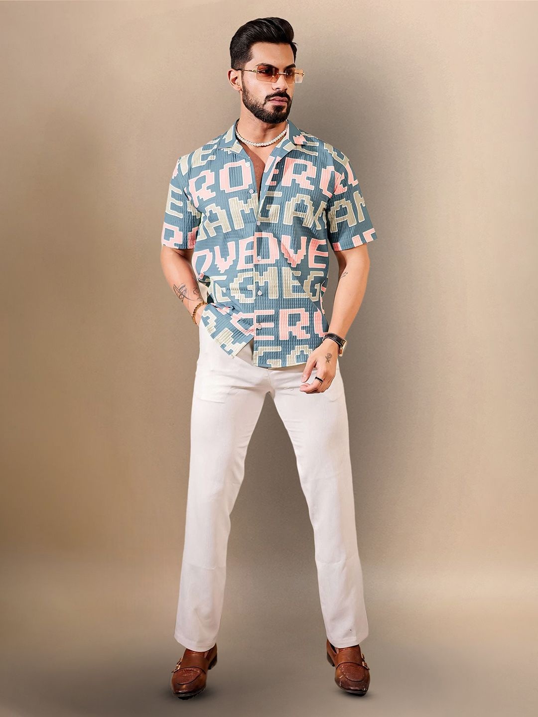 

Moda Rapido Men Original Opaque Printed Casual Shirt, Multi