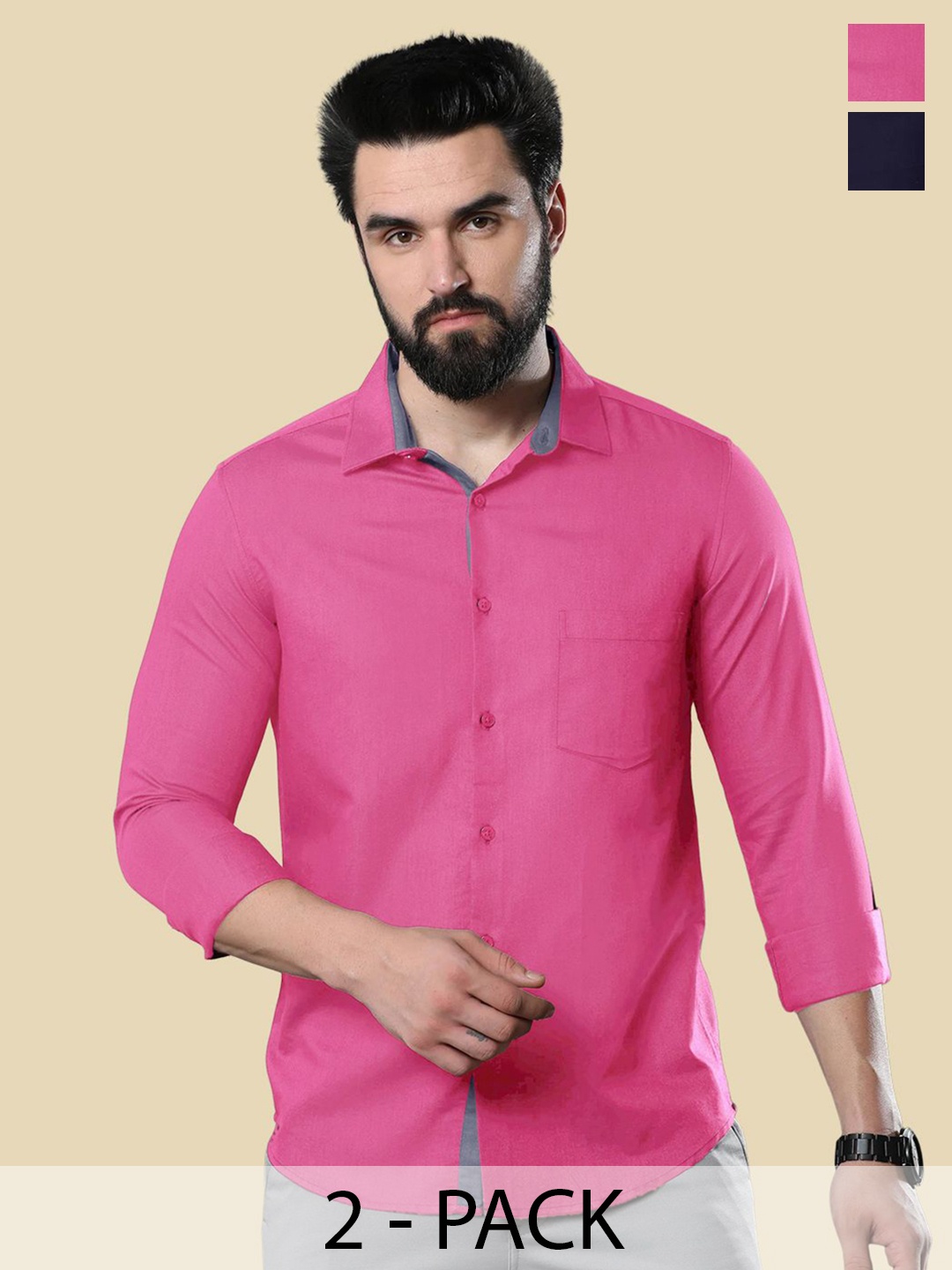 

Moda Rapido Men Standard Opaque Formal Shirt, Multi