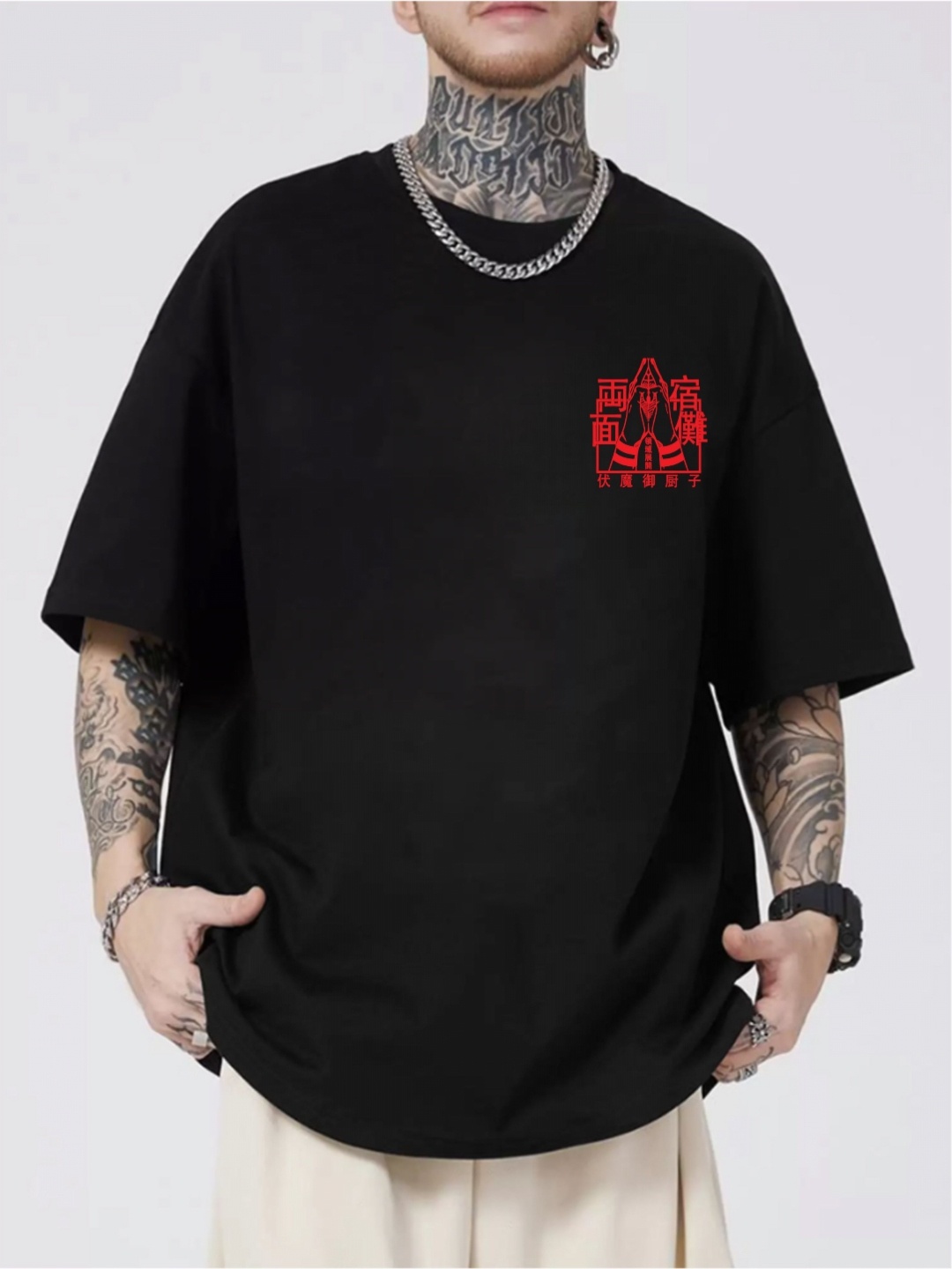 

ZEN1 FASHION Men Printed Abzorb T-shirt, Black