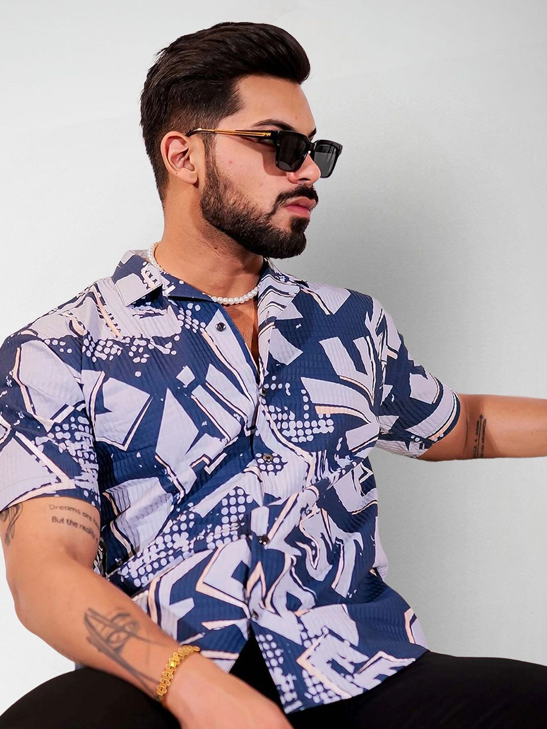 

Moda Rapido Men Original Opaque Printed Casual Shirt, Multi