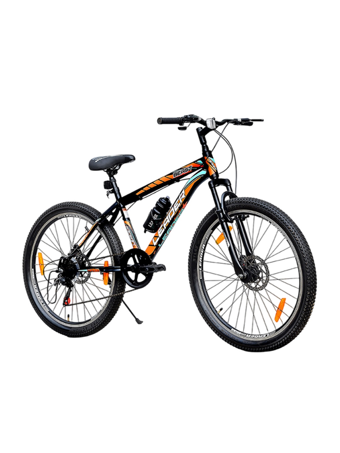 

LEADER Beast 27.5T 7 Speed Mountain Bike With Front Suspension & Dual Disc Brake, Black