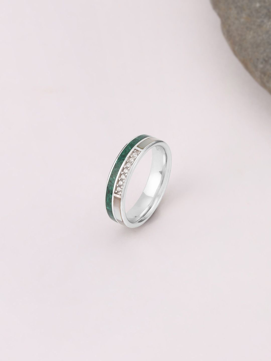 

Mia by Tanishq 925 Sterling Silver Cubic Zirconia Studded Luxe Finger Ring