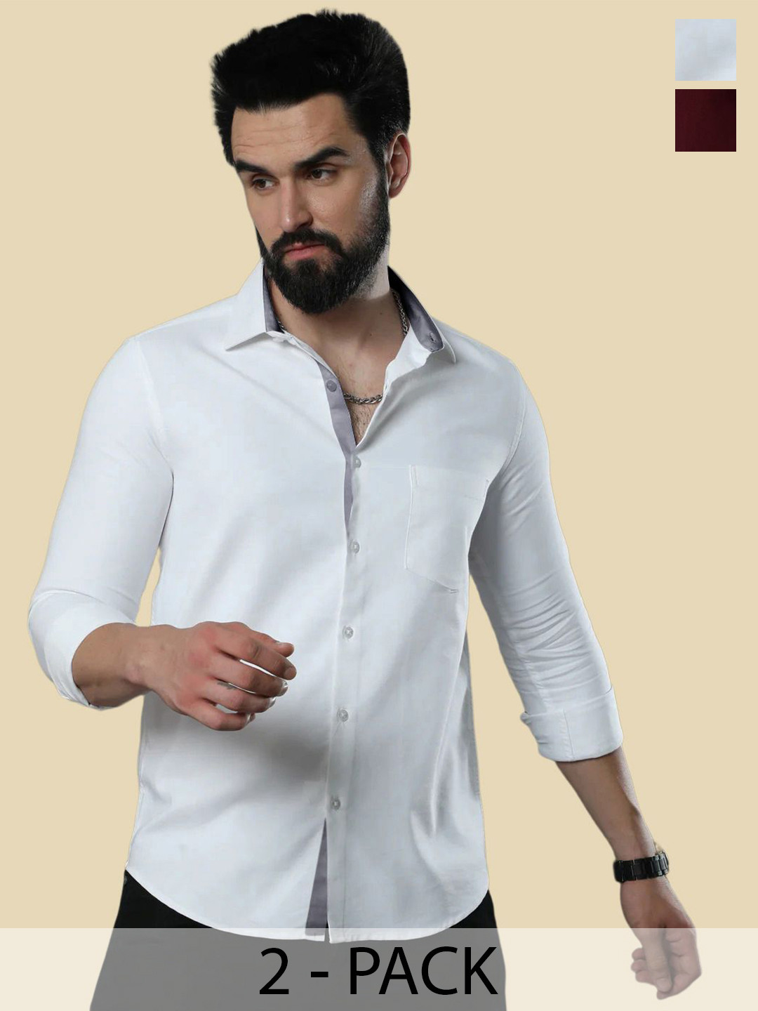 

Moda Rapido Men Standard Opaque Formal Shirt, Multi