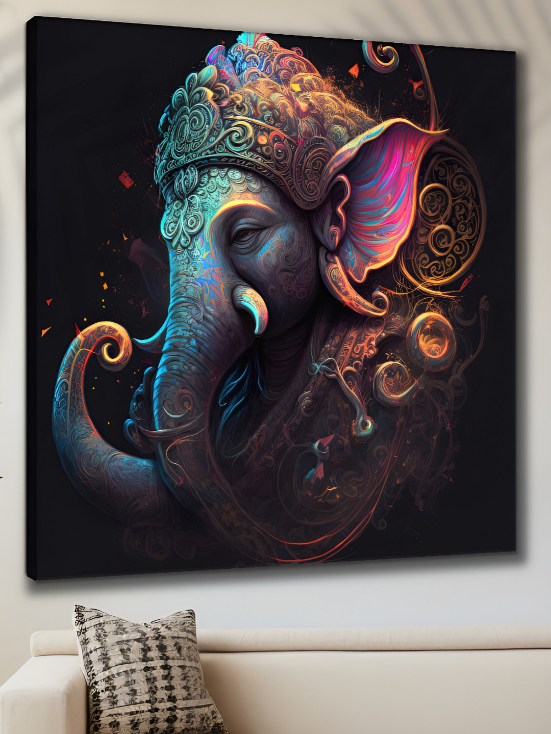 

Myntra Elegant Homes Black & Green 1 Piece Canvas Religious Wall Paintings