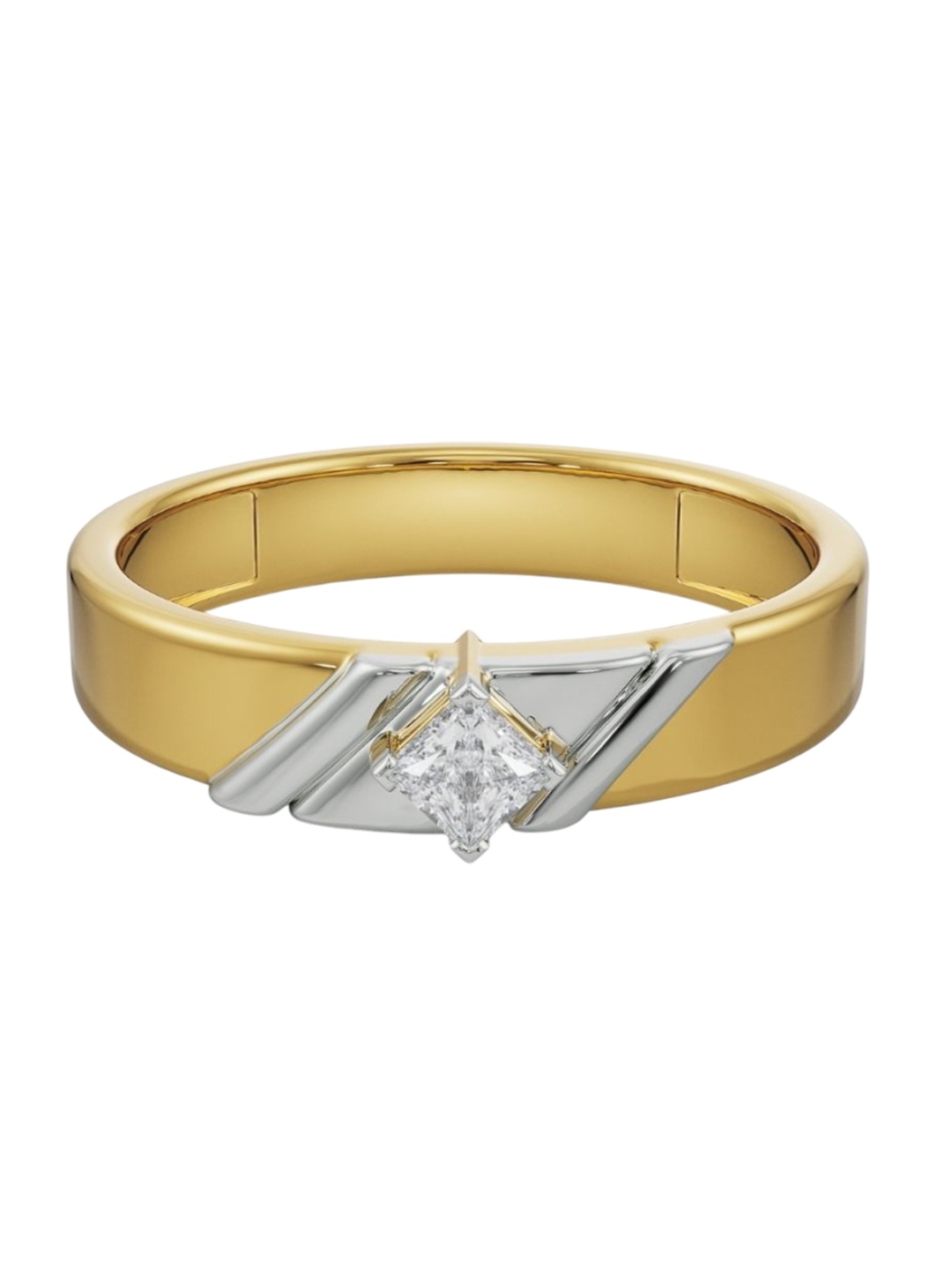 

m Jezze Diamond Band Men Ring Diamond, Yellow