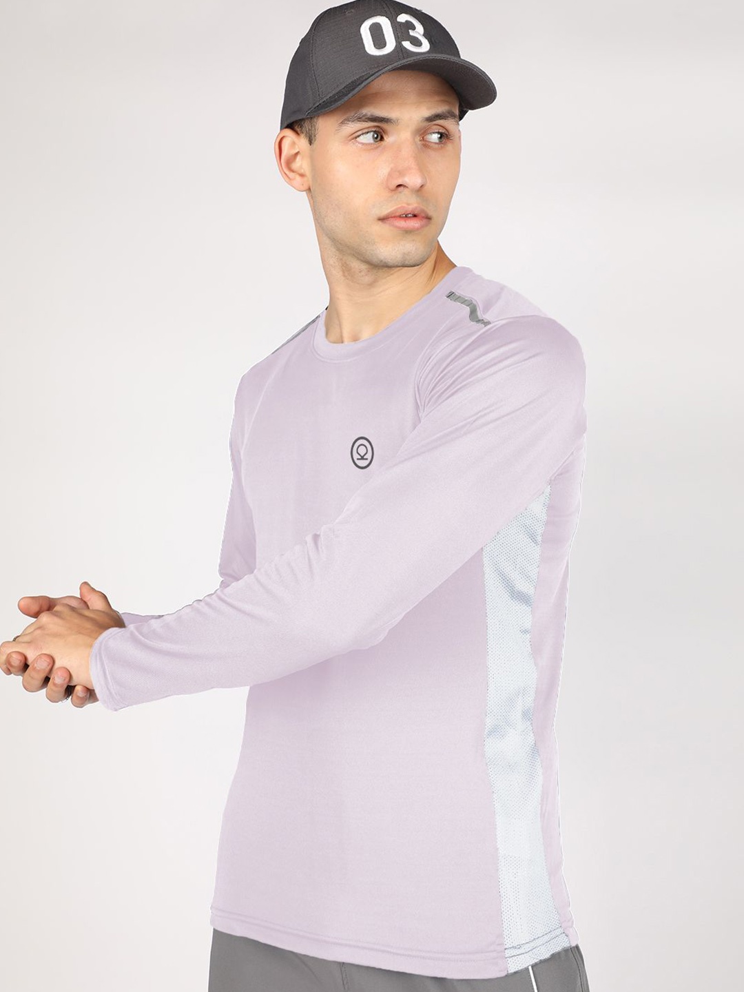 

CHKOKKO Men Gym Regular Fit Long Sleeves Tshirt, Lavender