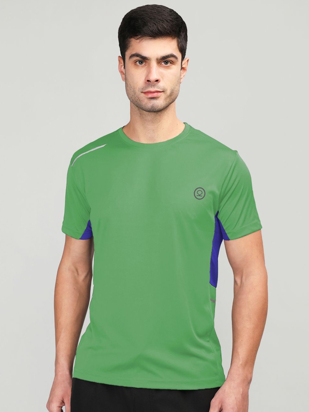 

CHKOKKO Men Round Neck Regular Dry Fit Gym Sports Tshirt, Green