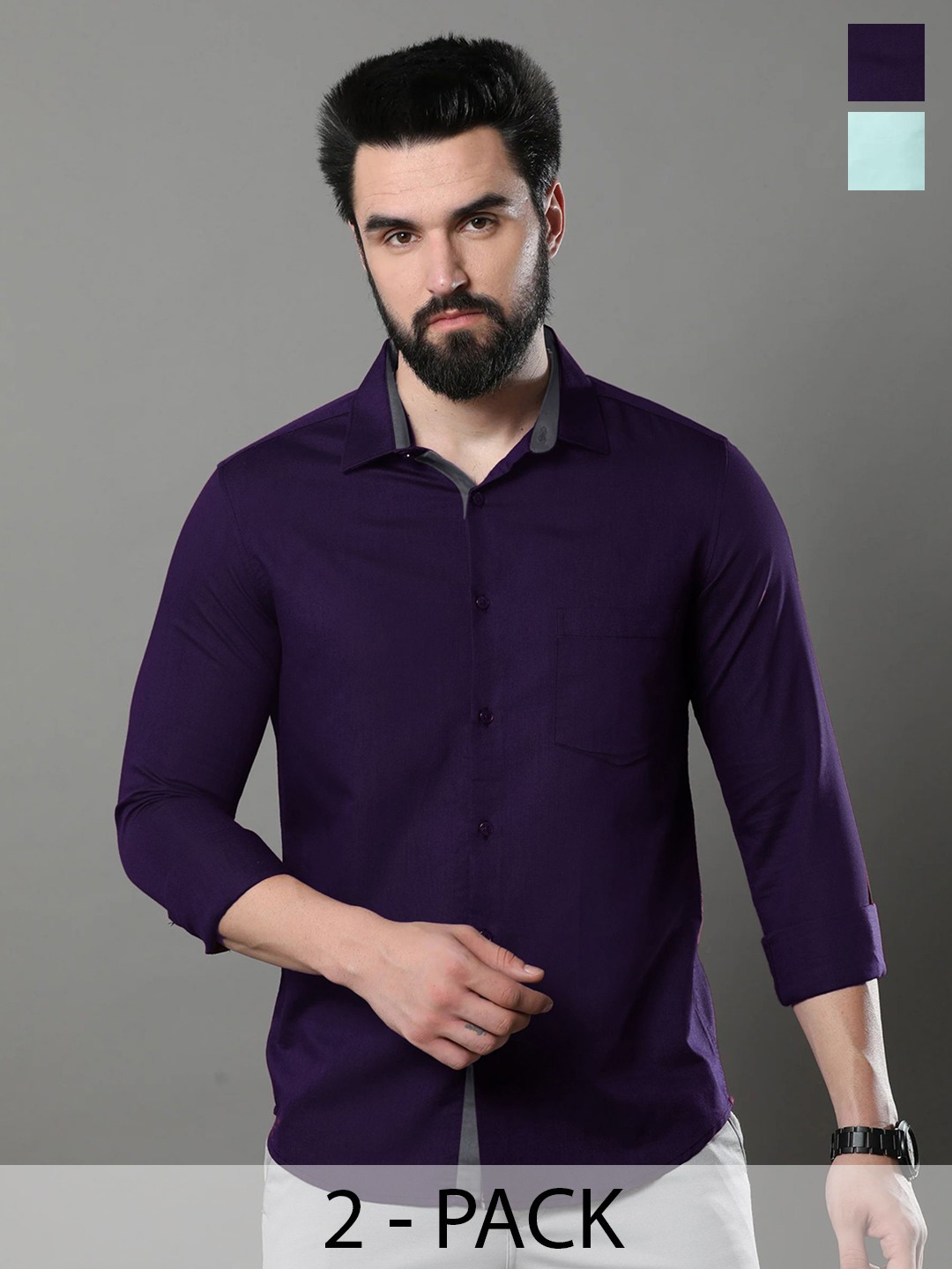 

Moda Rapido Men Standard Opaque Formal Shirt, Multi