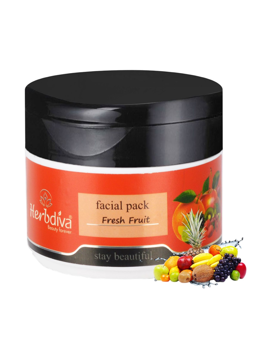 

Herbdiva Fresh Fruit Refreshing & Nourishing Face Pack - 250 g, White