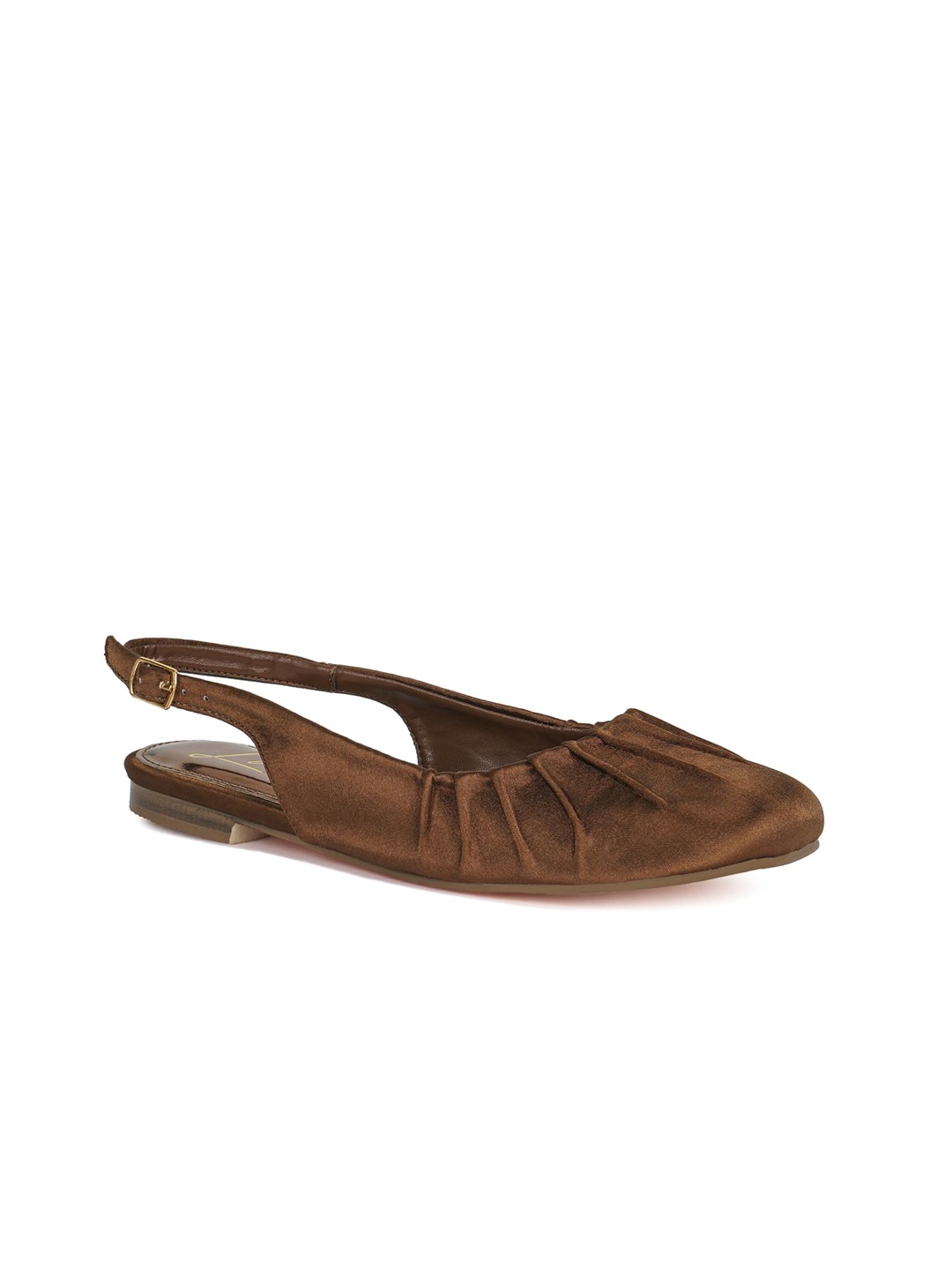 

London Rag Women Printed T-Strap Flats with Bows, Brown