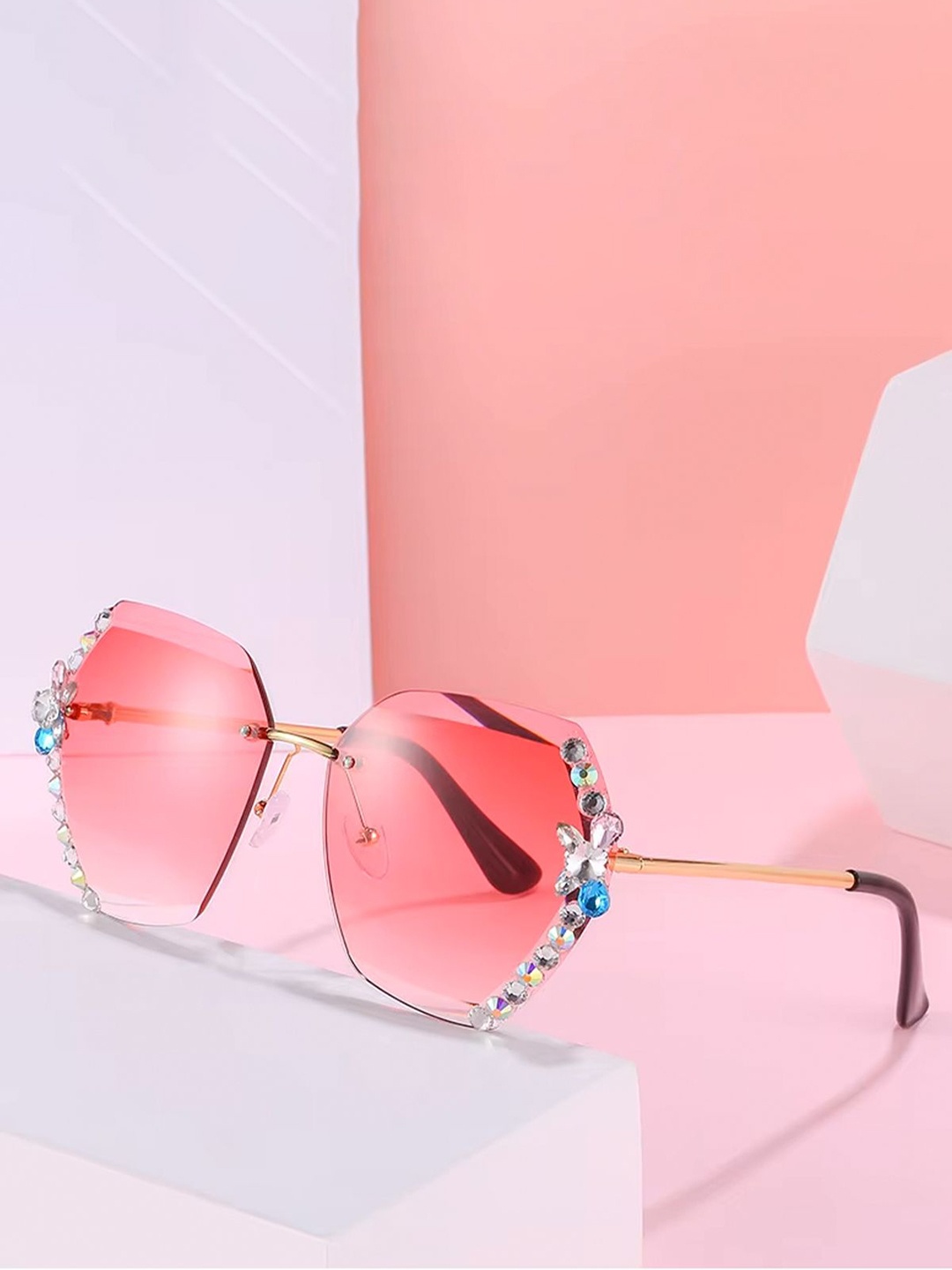

HAYDEN haiza Women Round Sunglasses with UV Protected Lens, Pink