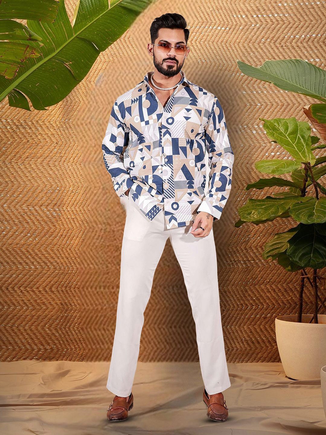 

Moda Rapido Men Original Opaque Printed Casual Shirt, Multi