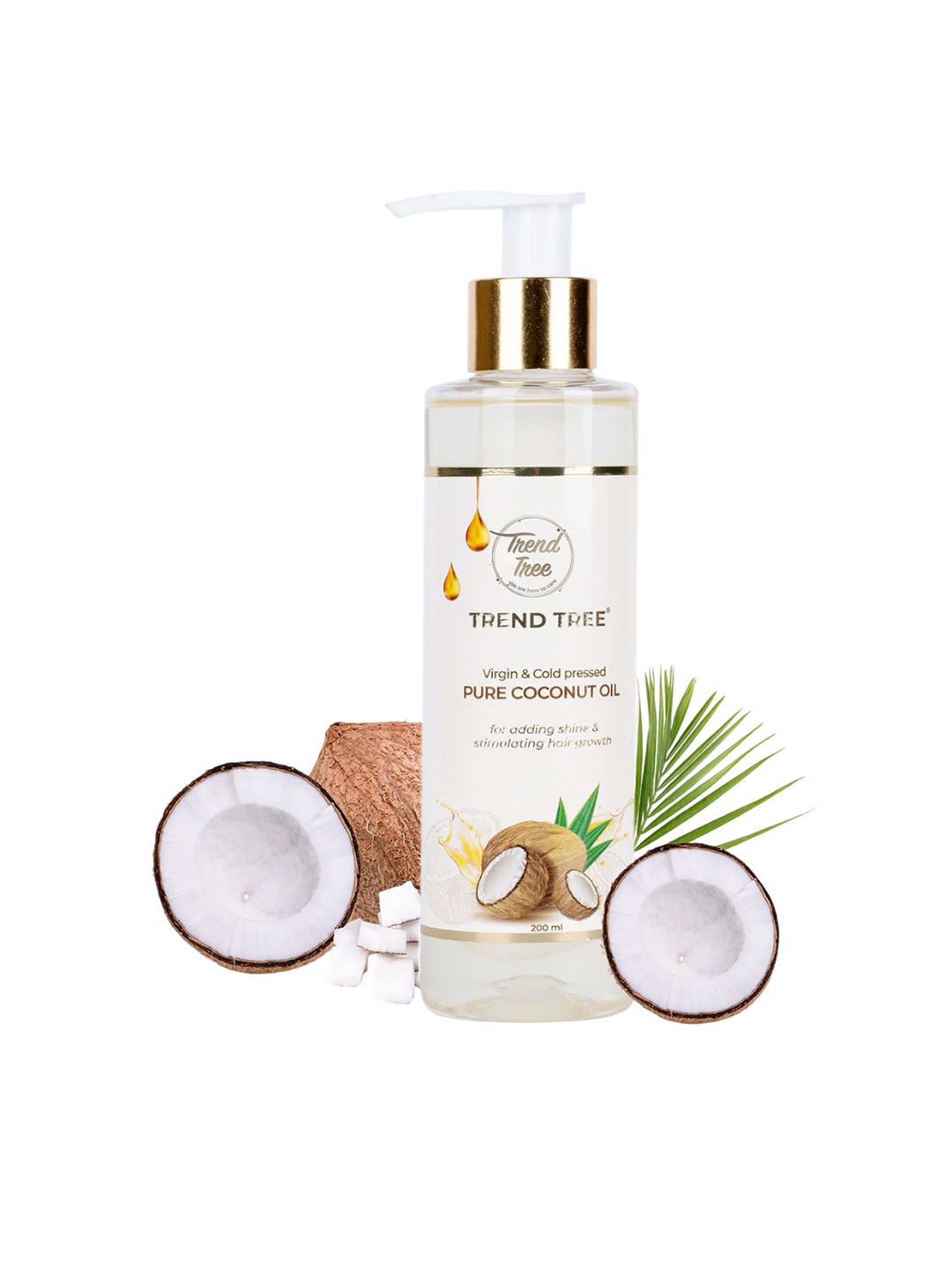 

TRENDTREE Virgin And Cold Pressed Pure Coconut Hair Oil - 200 ml, White