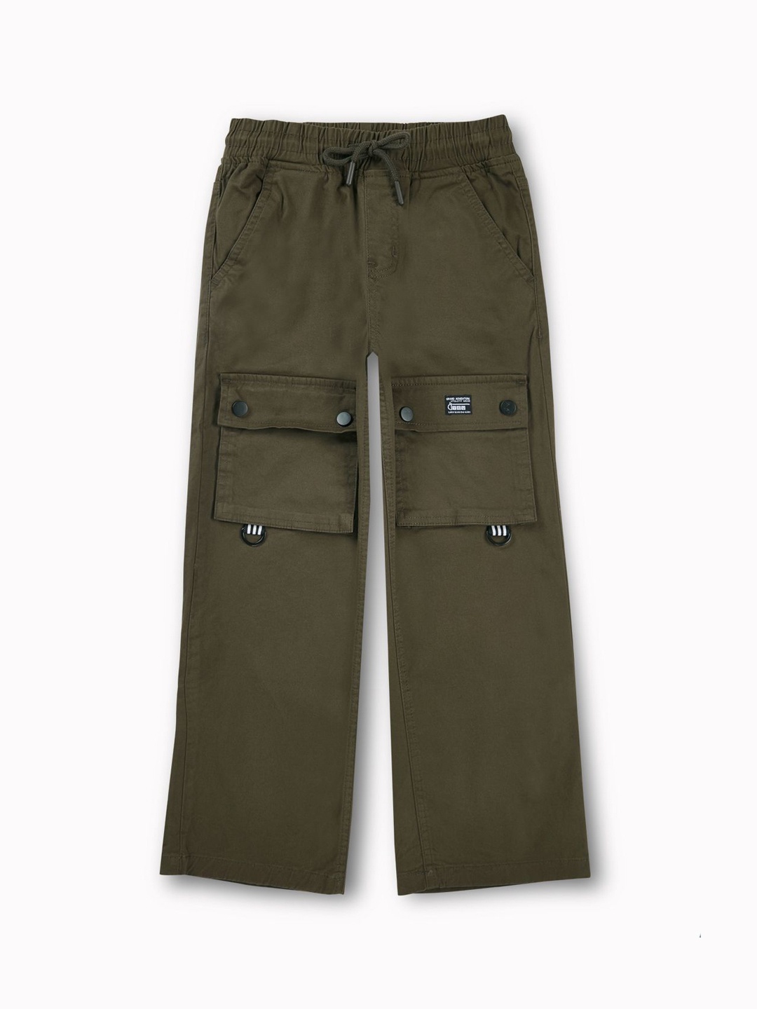 

Gini and Jony Boys Comfort Straight Fit Cargos Trousers, Olive