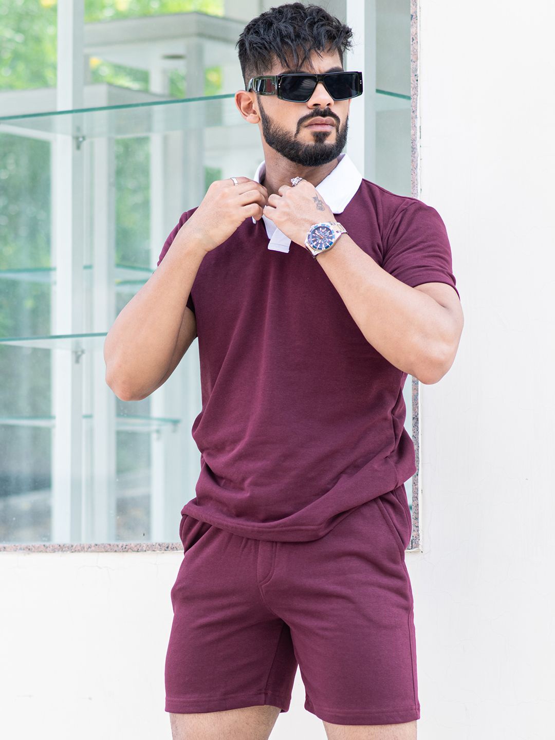 

Tistabene T-Shirt With Shorts Co -Ords, Burgundy