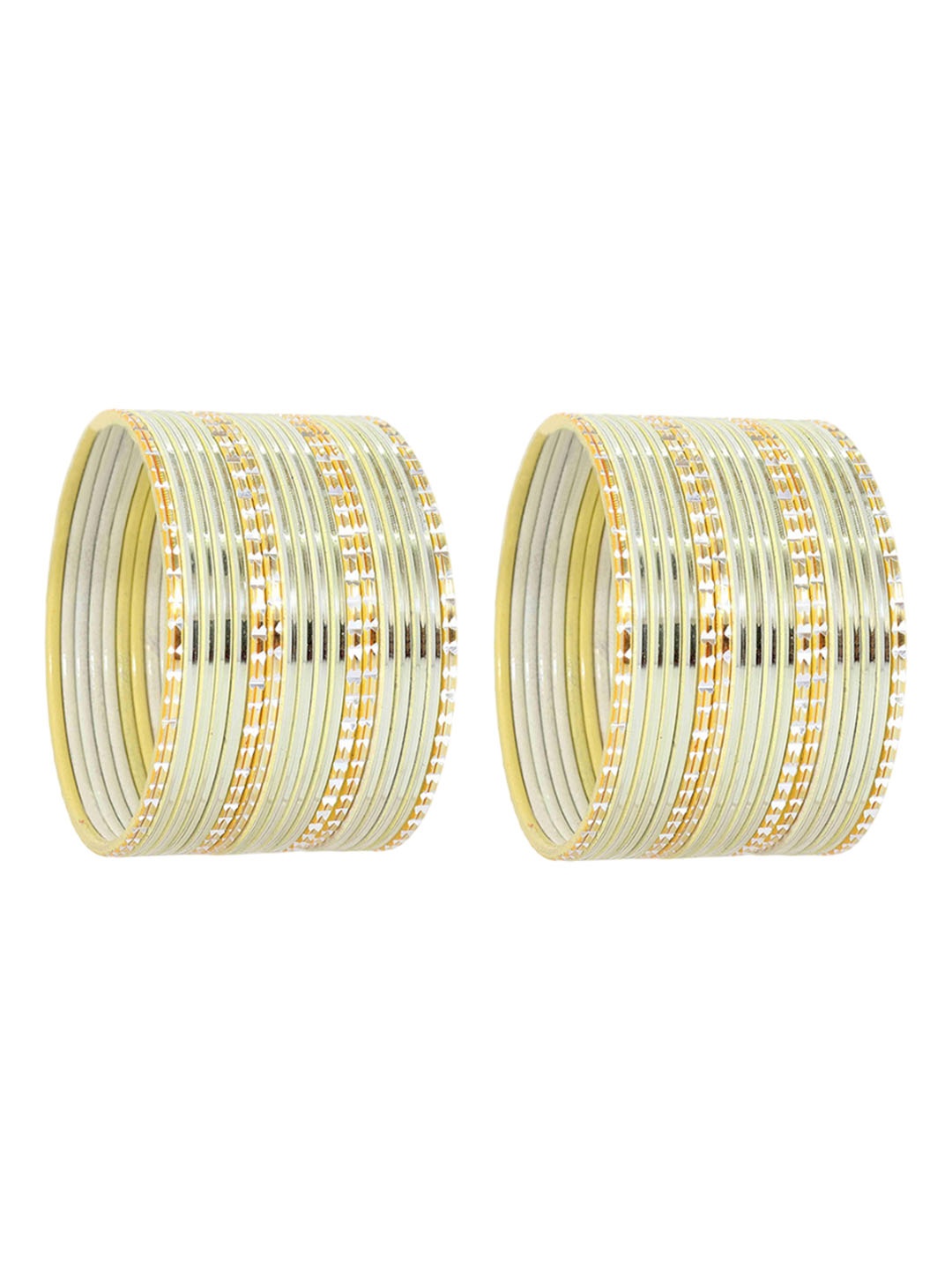 

ZULKA Set Of 36 Cutting Bangles, Cream