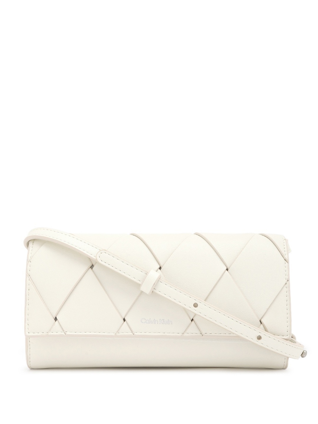 

Calvin Klein PU Structured Sling Bag, Beige