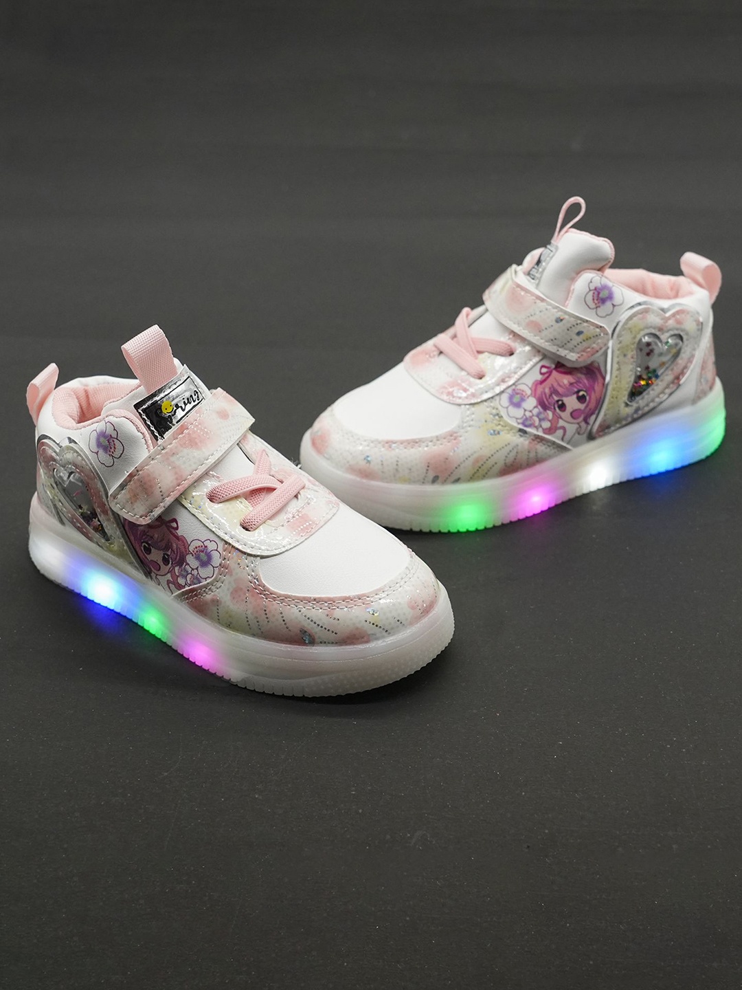 

Happy Feet Girls PU Sneakers, Pink