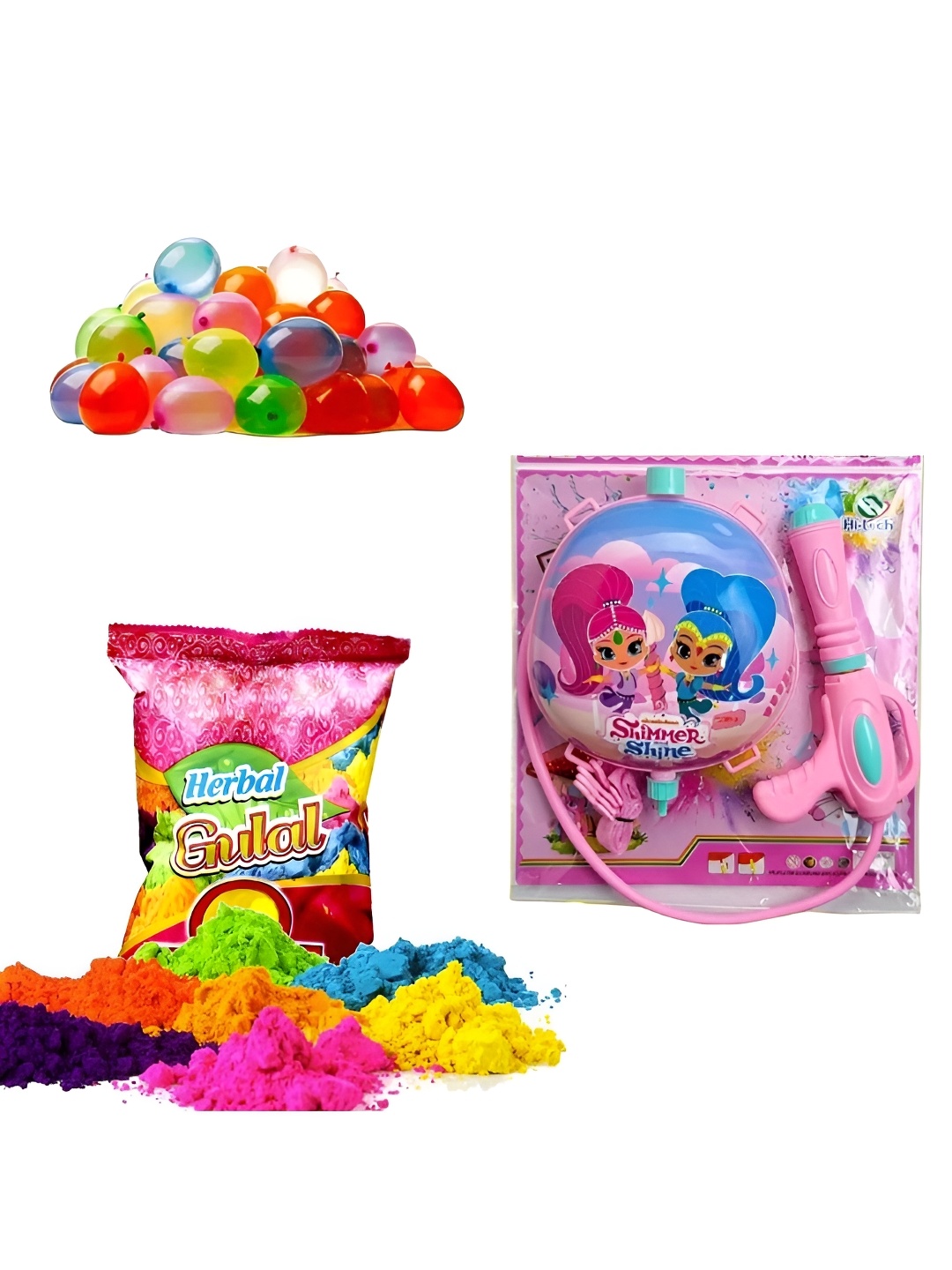 

CraftVatika Pink & Blue 3-Pcs Eco Friendly Holi Festive Decor
