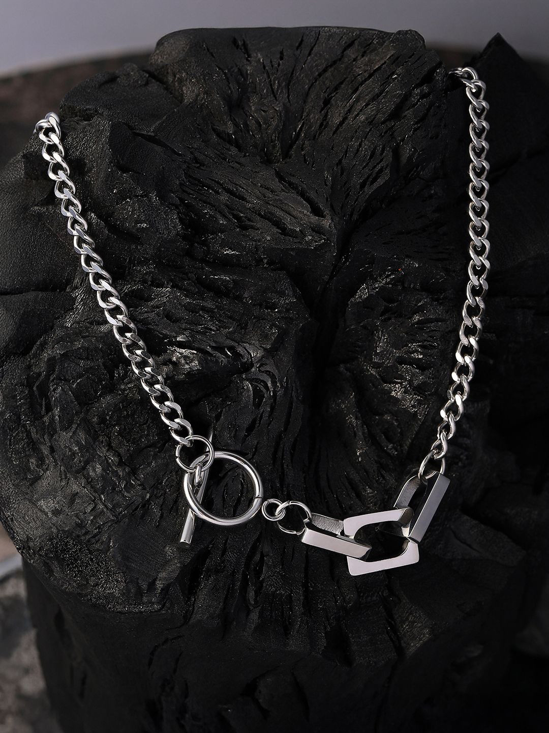 

French Accent Men Silver-Plated Chain
