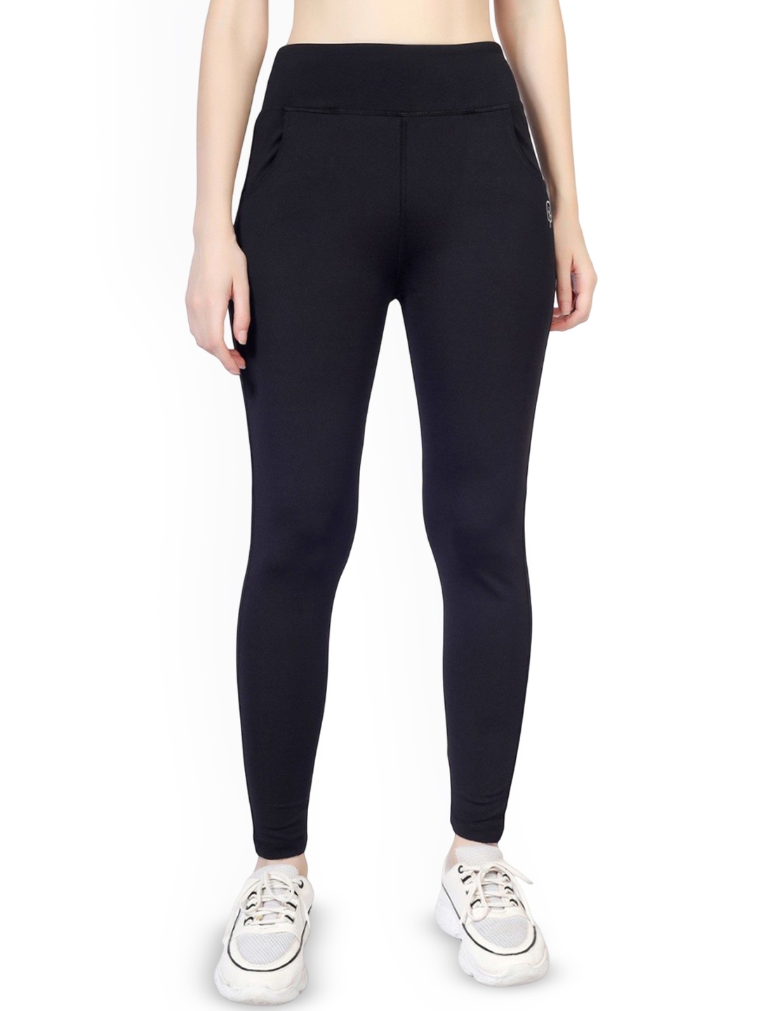 

BLUEFICUS Slim-Fit Ankle-Length Gym Tights, Black