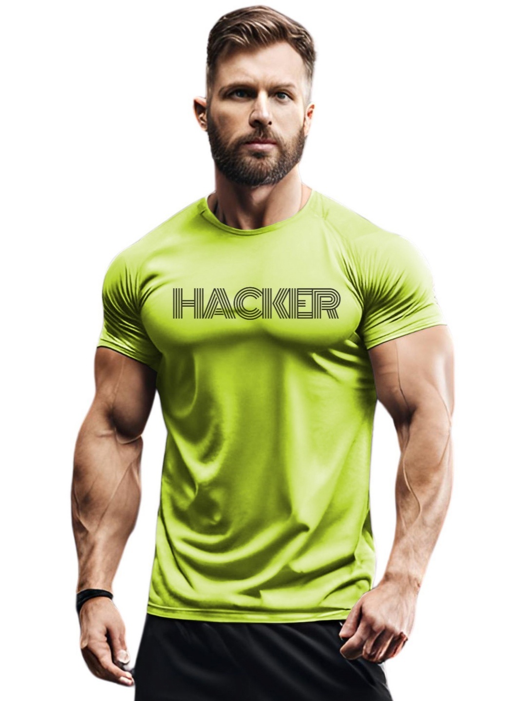 

3Colors Men Moisture Wicking Pockets T-shirt, Green