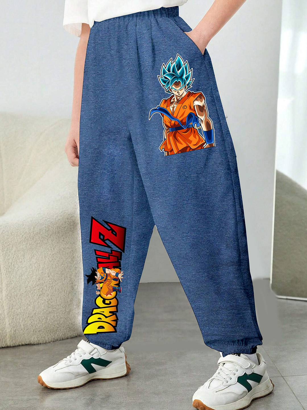 

MODARUE Boys Printed Cotton Joggers, Blue