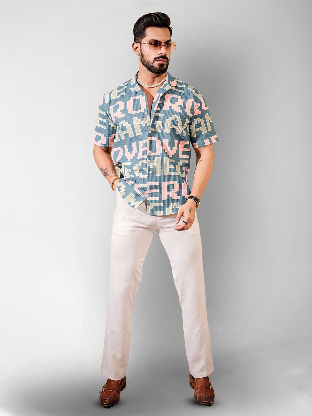 

Moda Rapido Men Original Opaque Printed Casual Shirt, Multi