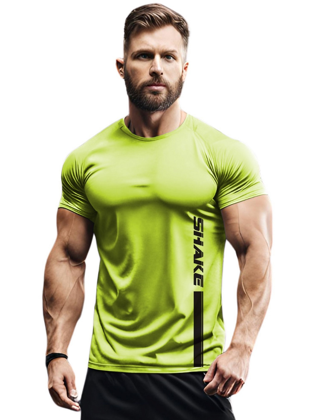 

3Colors Men Moisture Wicking Pockets T-shirt, Green