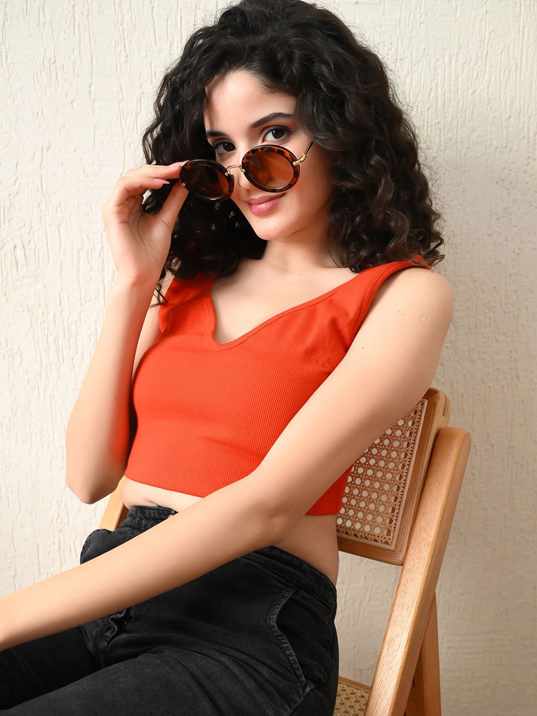 

Unifringe Cotton Top, Orange