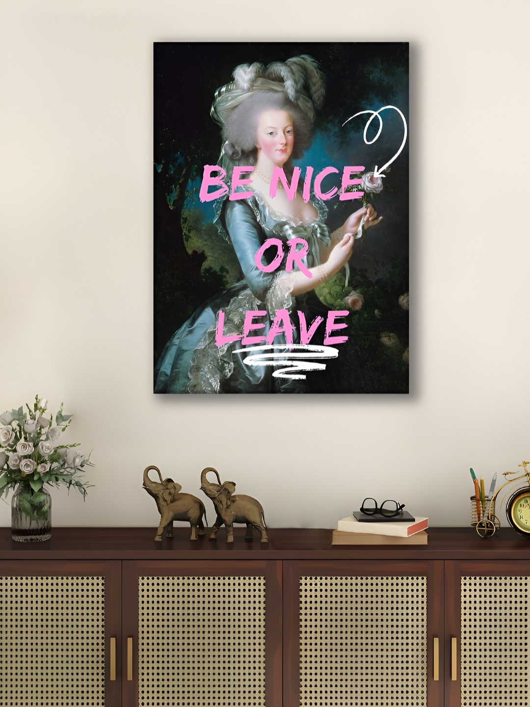 

Myntra Elegant Homes Blue & Pink 1 Piece Canvas Other Wall Paintings