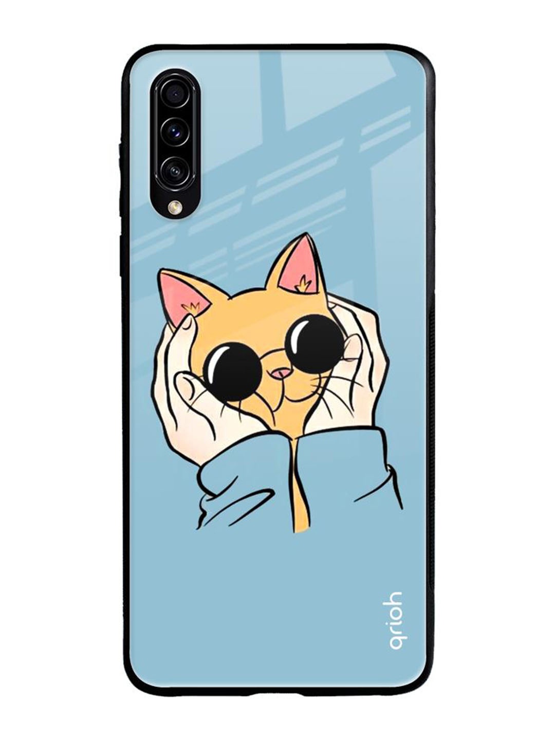 

QRIOH Quirky Printed Samsung Galaxy A50s Back Case Mobile Accessories, Blue