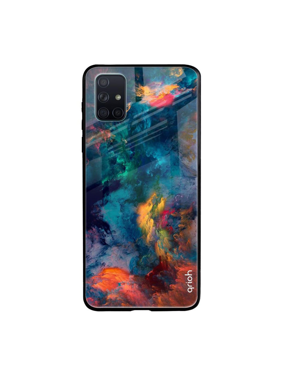 

QRIOH Abstract Printed Samsung Galaxy A51 Back Case Mobile Accessories, Blue
