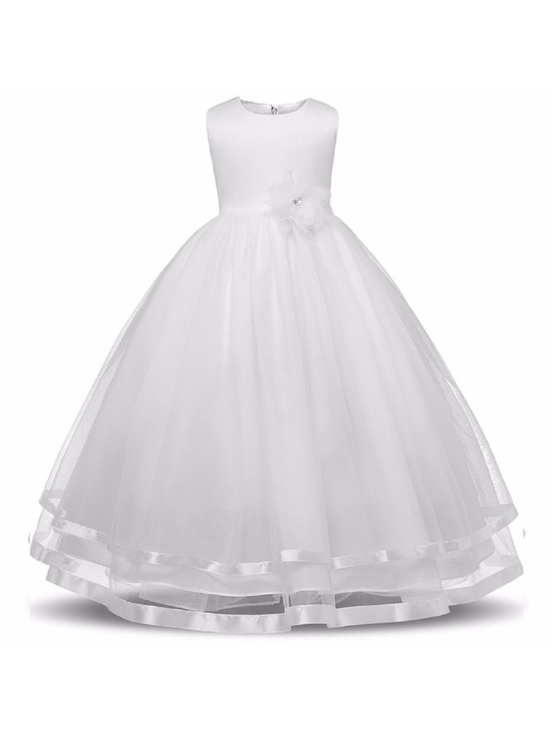 

Wow Princess Net A-Line Maxi Dress, White