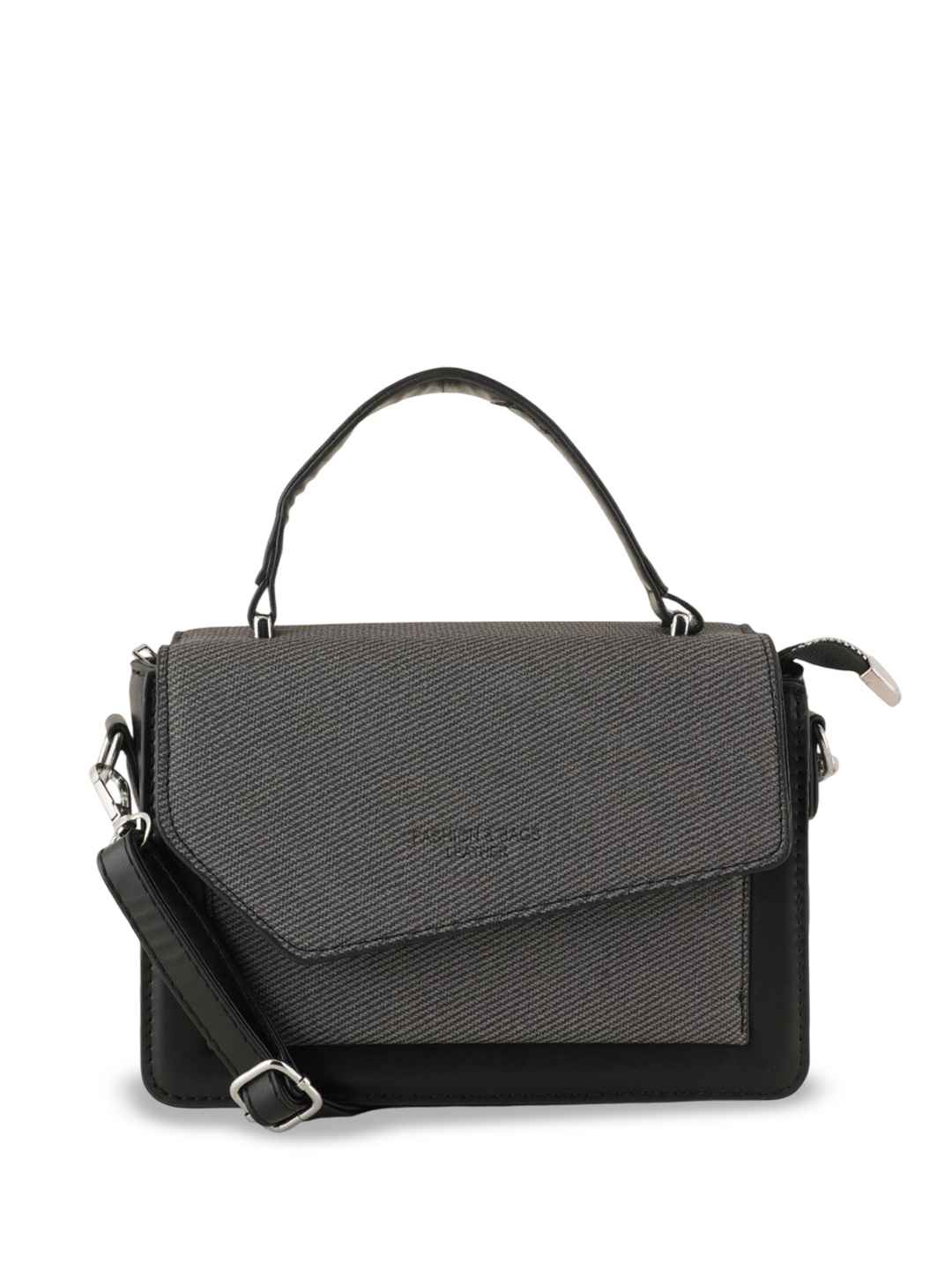 

Flingo PU Structured Handheld Bag, Black