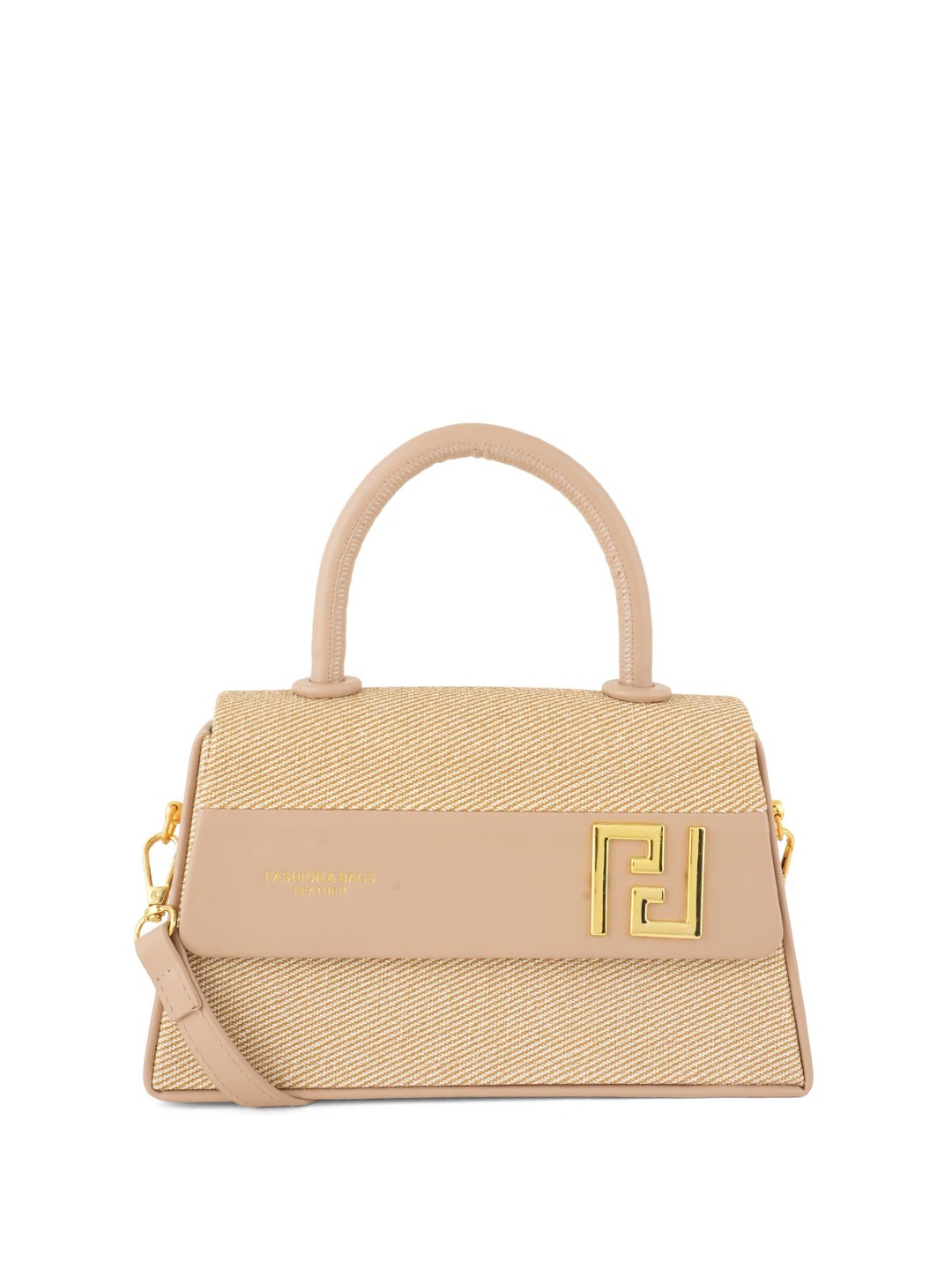 

Flingo PU Structured Handheld Bag, Beige