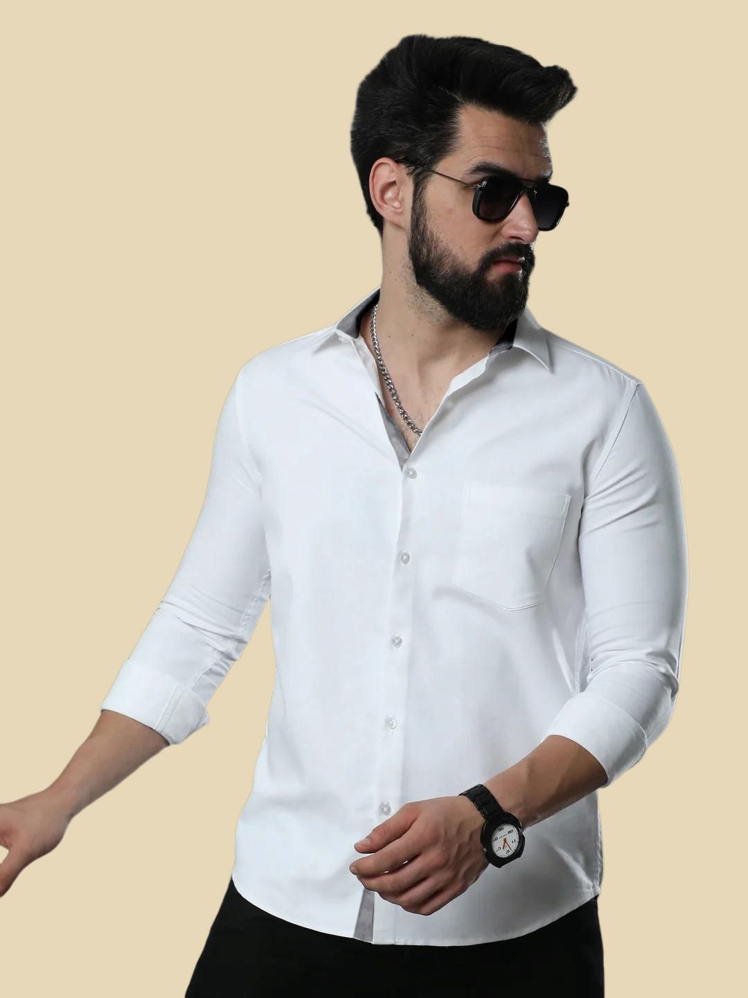 

Moda Rapido Men Standard Opaque Formal Shirt, White
