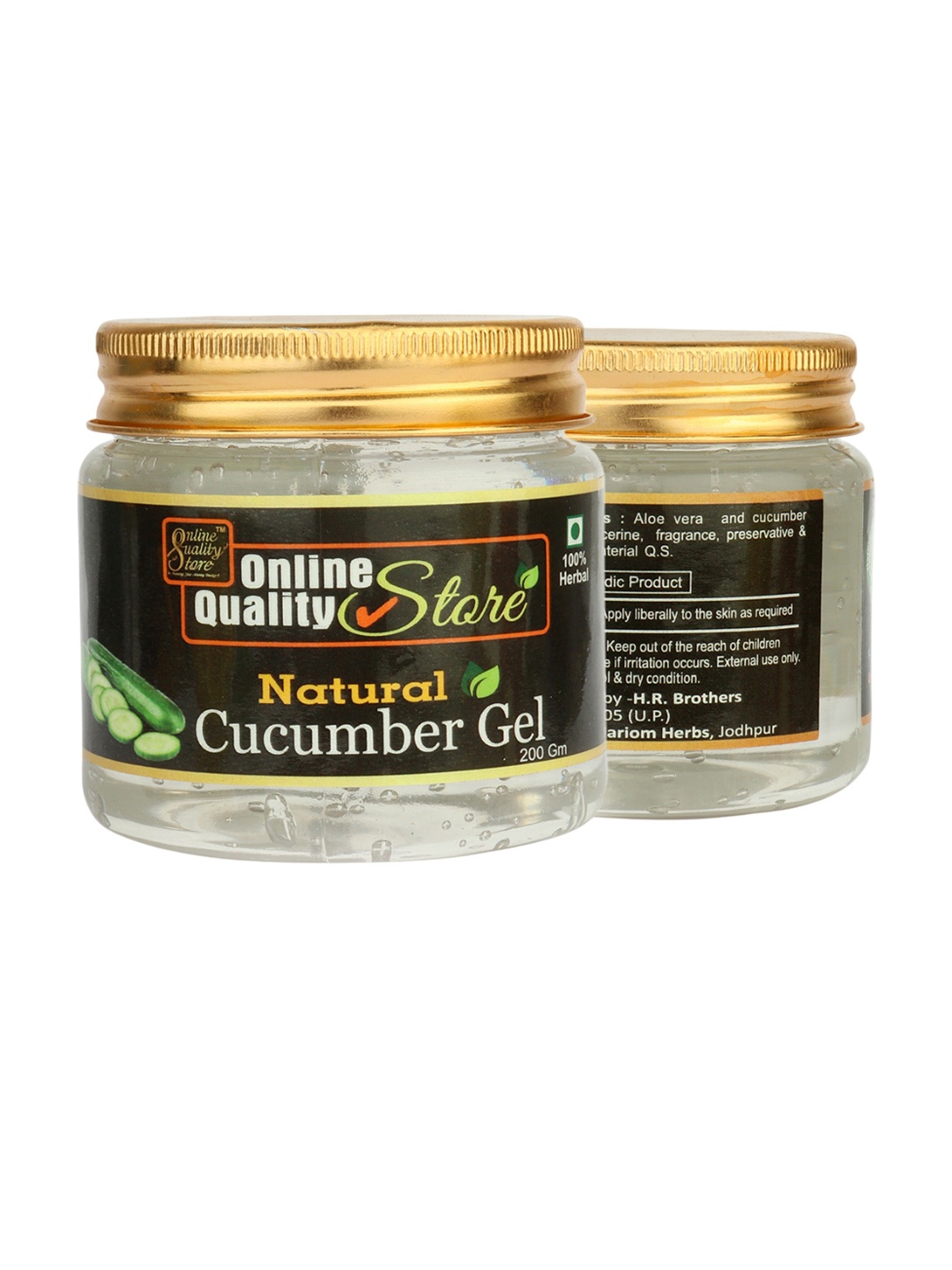 

Online Quality Store Herbal & Natural Cucumber Gel For Hydration - 200 g, Transparent