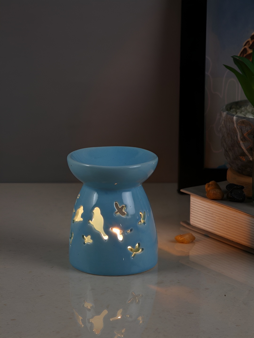 

TAYHAA Blue Textured Ceramic Aroma OilDiffusers