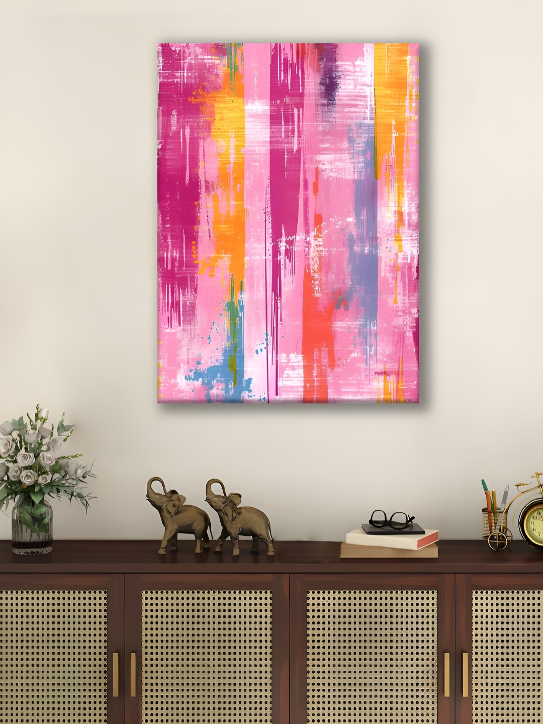 

Myntra Elegant Homes Pink & Yellow 1 Piece Canvas Abstract Wall Paintings