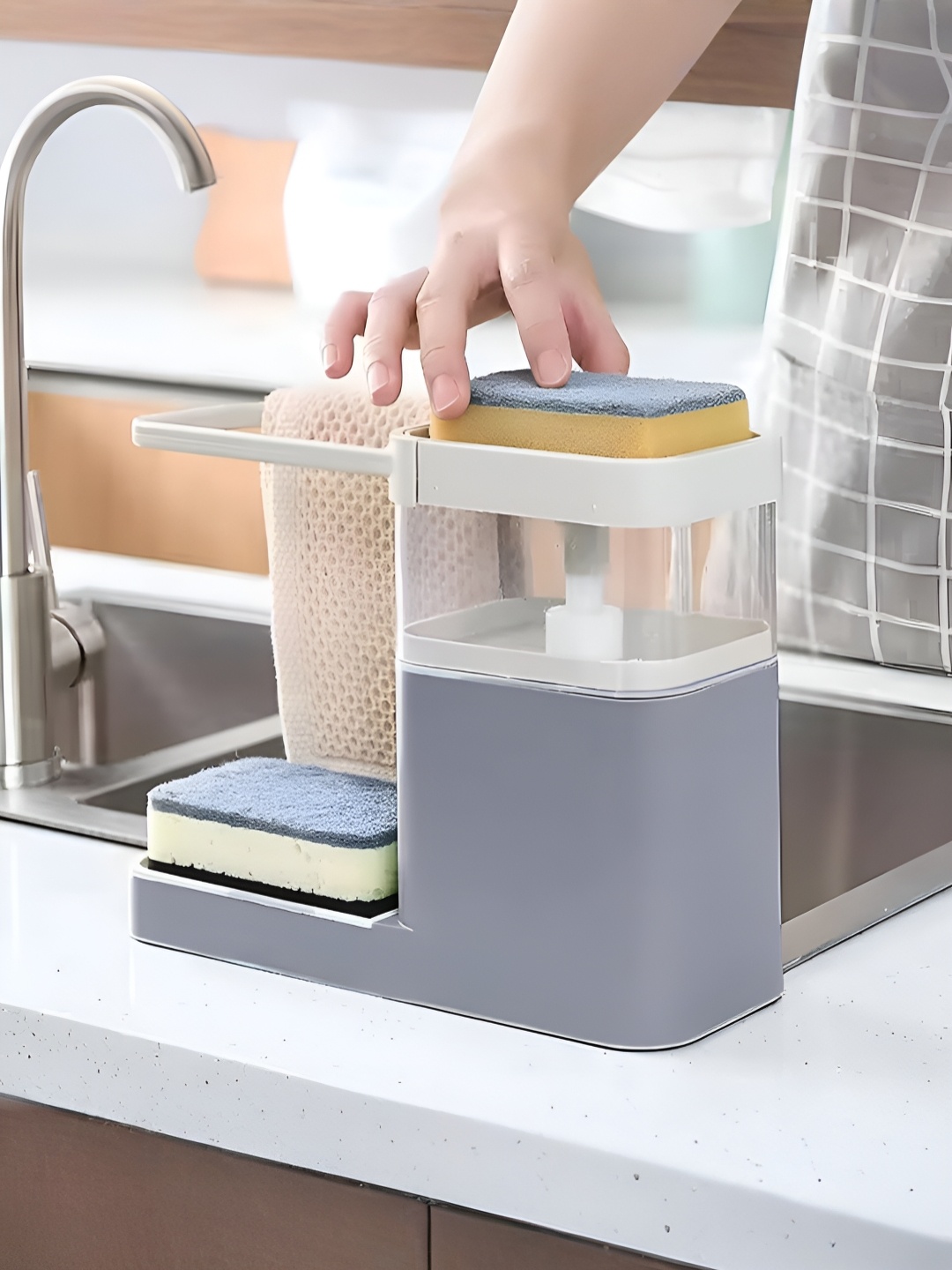 

The Better Home Grey Plastic Soap Dispenser