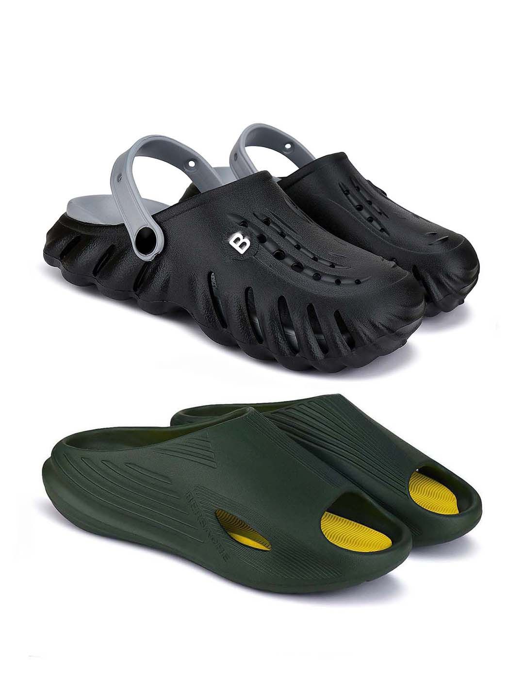

BERSACHE Men Clogs, Green