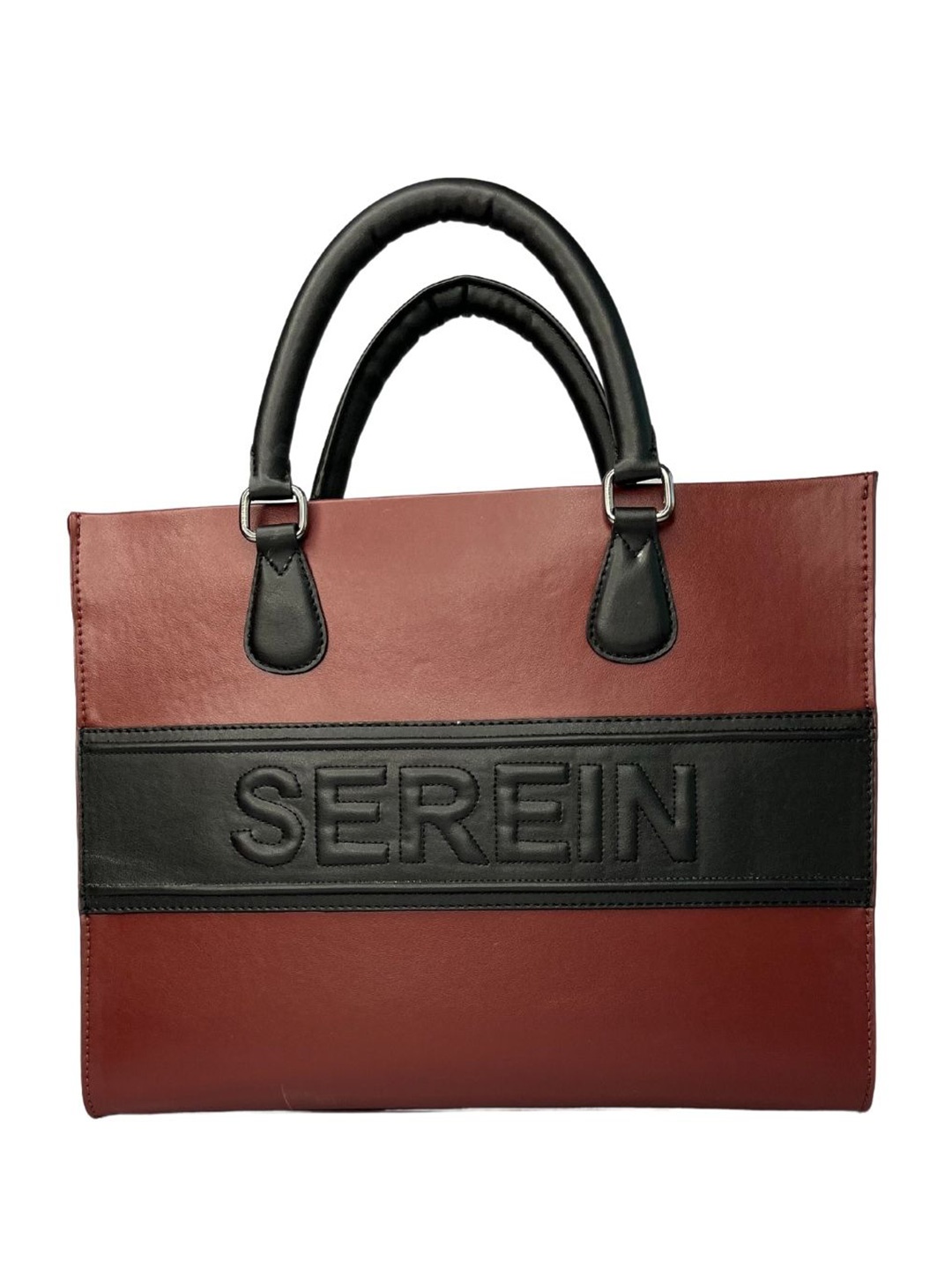 

SEREIN Oversized Structured Tote Bag, Maroon