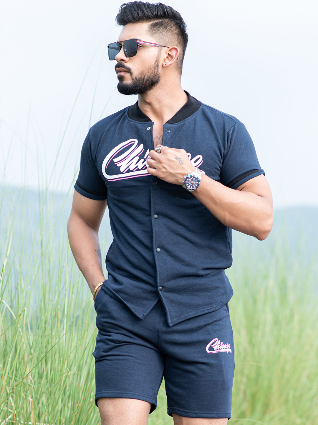 

Tistabene Printed Shirt With Shorts Co-Ords, Blue