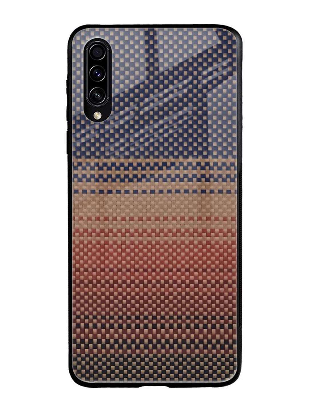 

QRIOH Abstract Printed Samsung Galaxy A50s Back Case Mobile Accessories, Navy blue