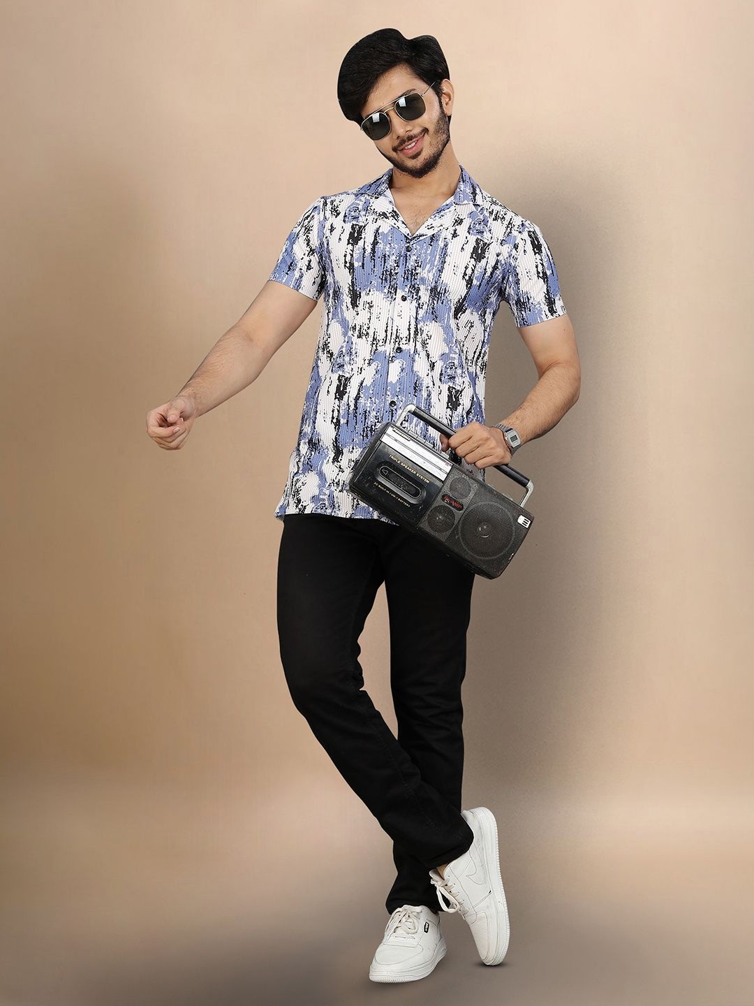 

Moda Rapido Men Original Opaque Printed Casual Shirt, Multi