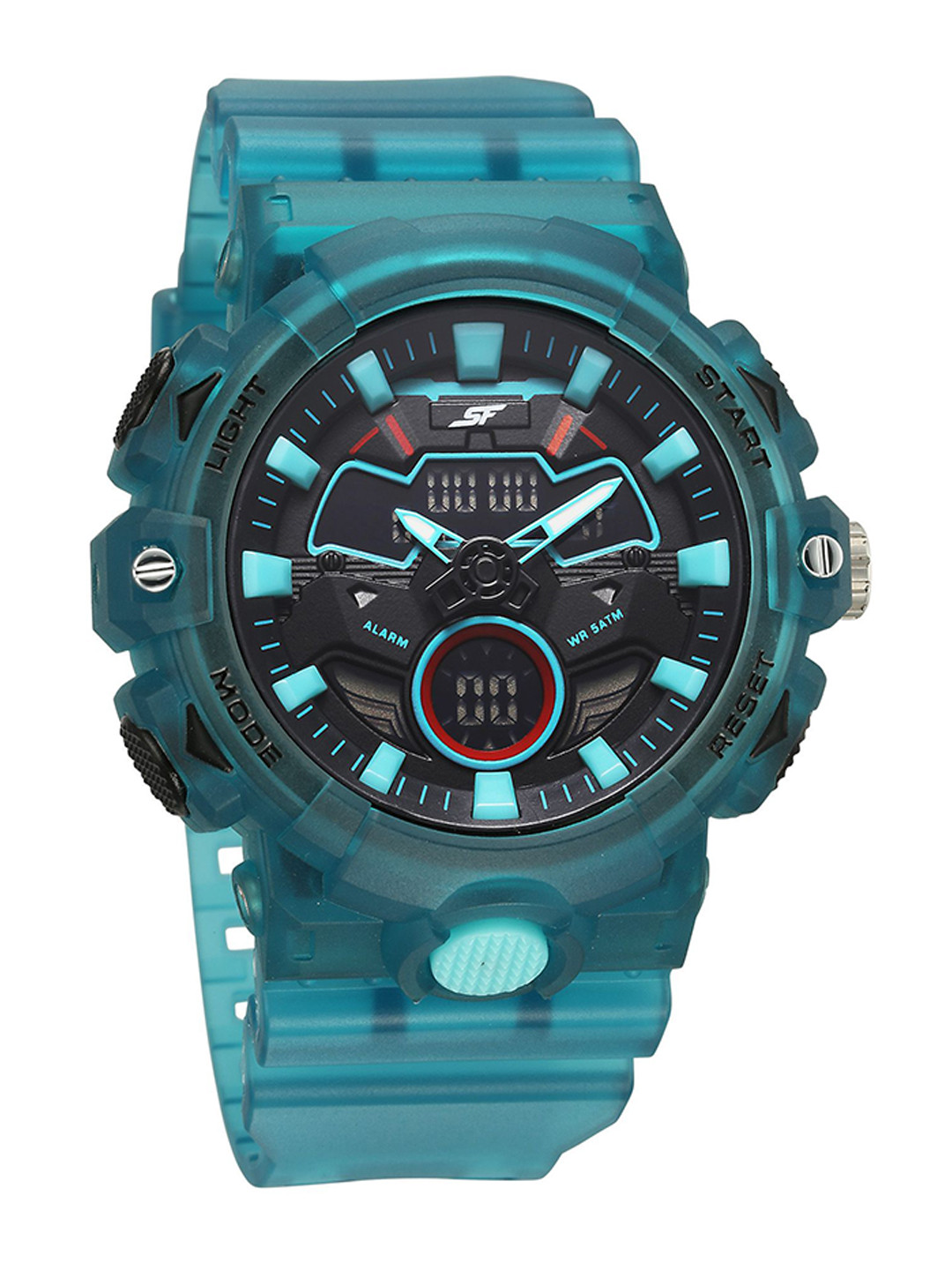 

Sonata Men Dial & Cut Work Straps Analogue and Digital Watch 77138PP04W, Black