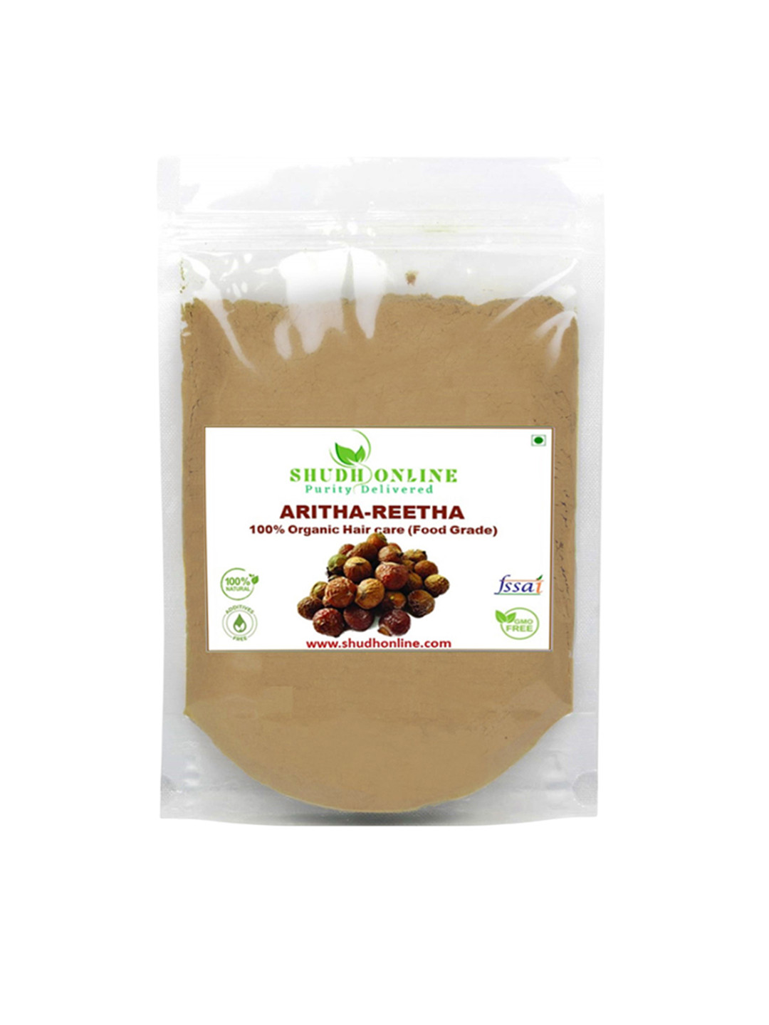

Shudh Online Reetha Powder For Hair Strengthening & Skin Care - 1kg, Brown
